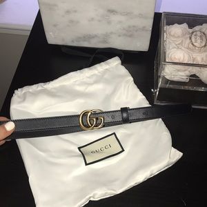 Gucci Black Leather Belt (size 0)